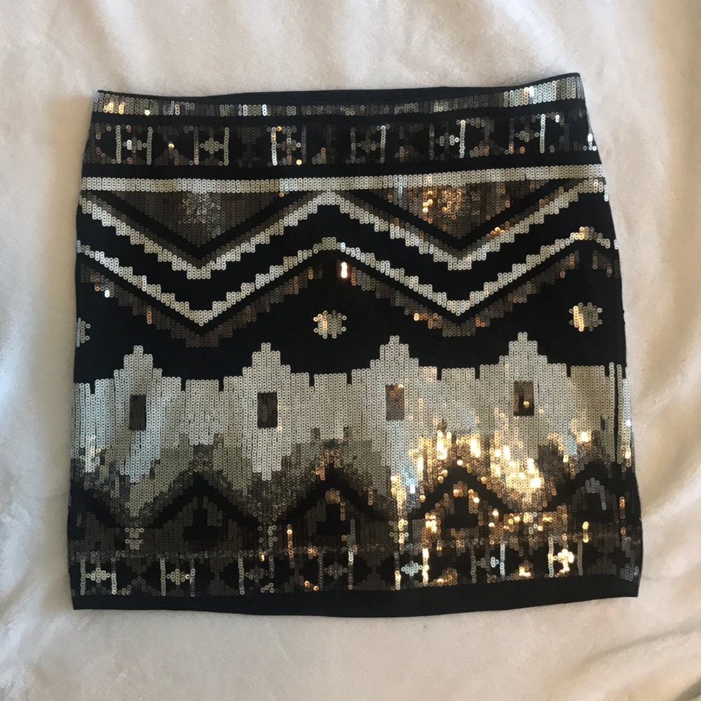 EXPRESS SEQUIN MINI SKIRT
